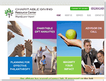 Tablet Screenshot of charitablegivingresourcecenter.com